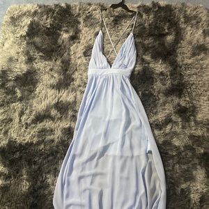 Baby blue ankle length dress